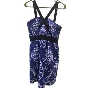 Phoebe Couture size 6 Halter Neck Ikat dress blue $99